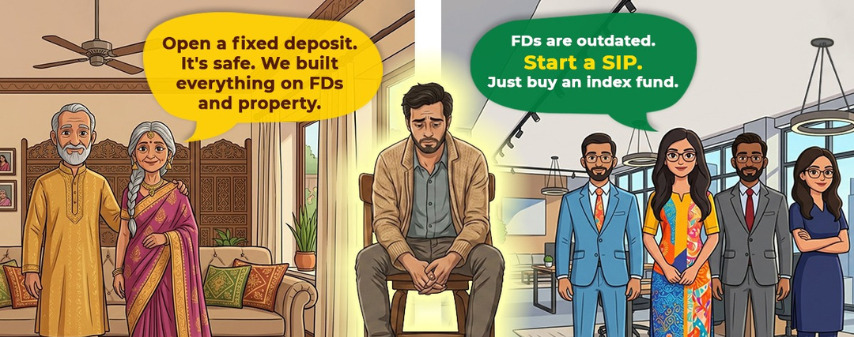 The Sandwich Generation Trap: Why Indian Millennials Are Getting Two Sets of Investment Ideas And Missing a Third Conversation Entirely