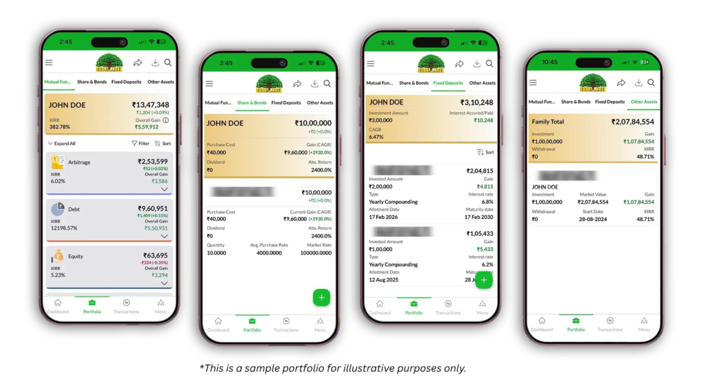 Dhanvantree App- Portfolio section