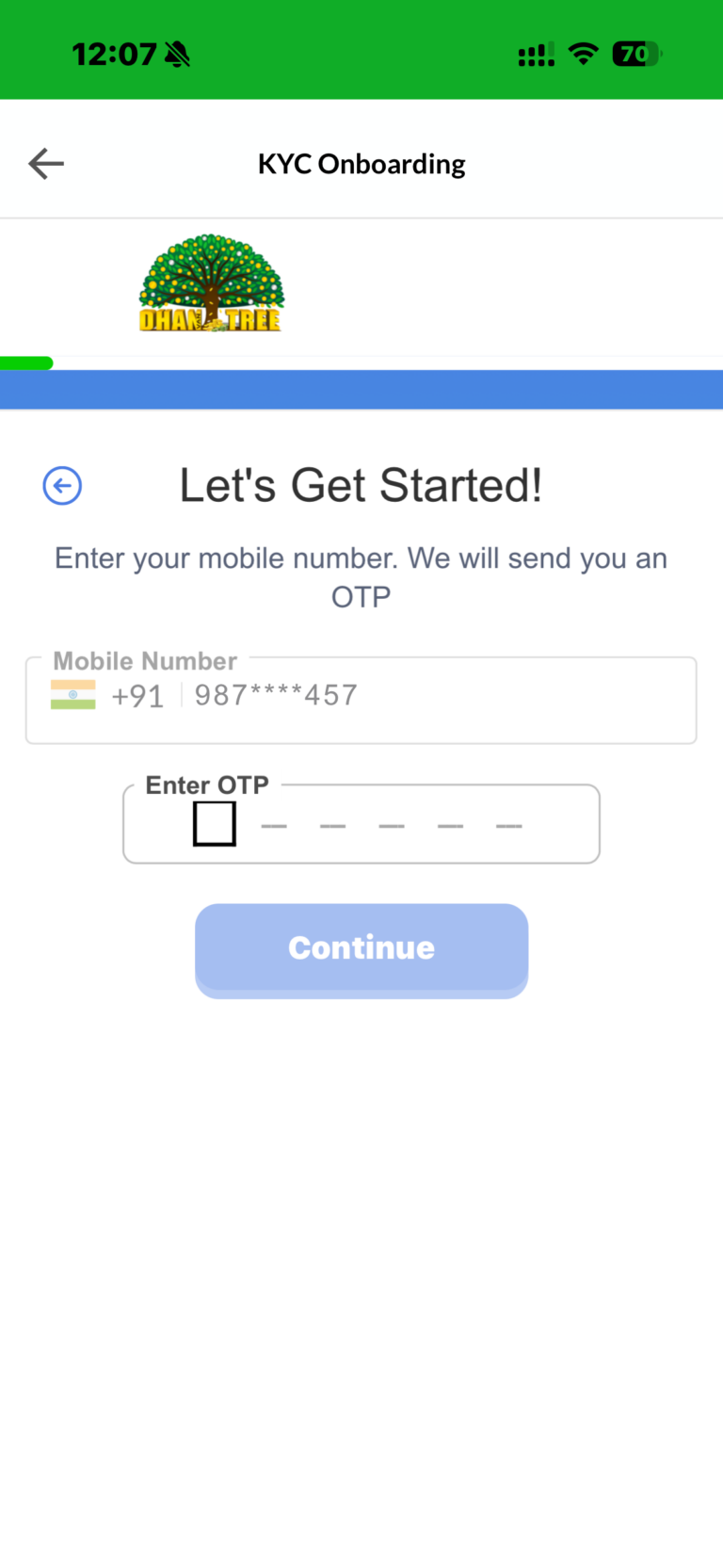 Dhanvantree App Sign Up Step 2